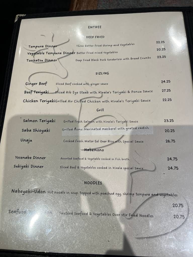 Kirala Menu 4